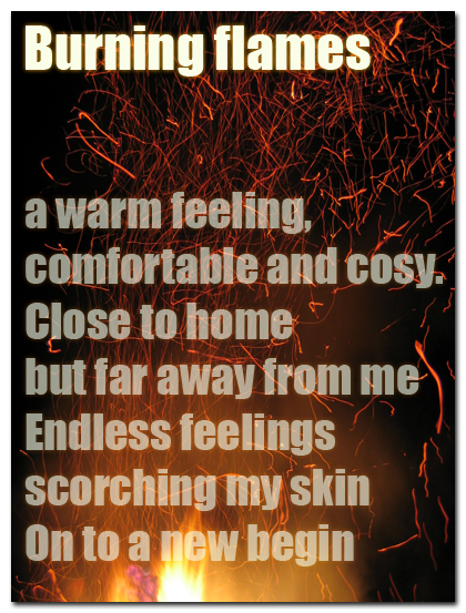 burning flames